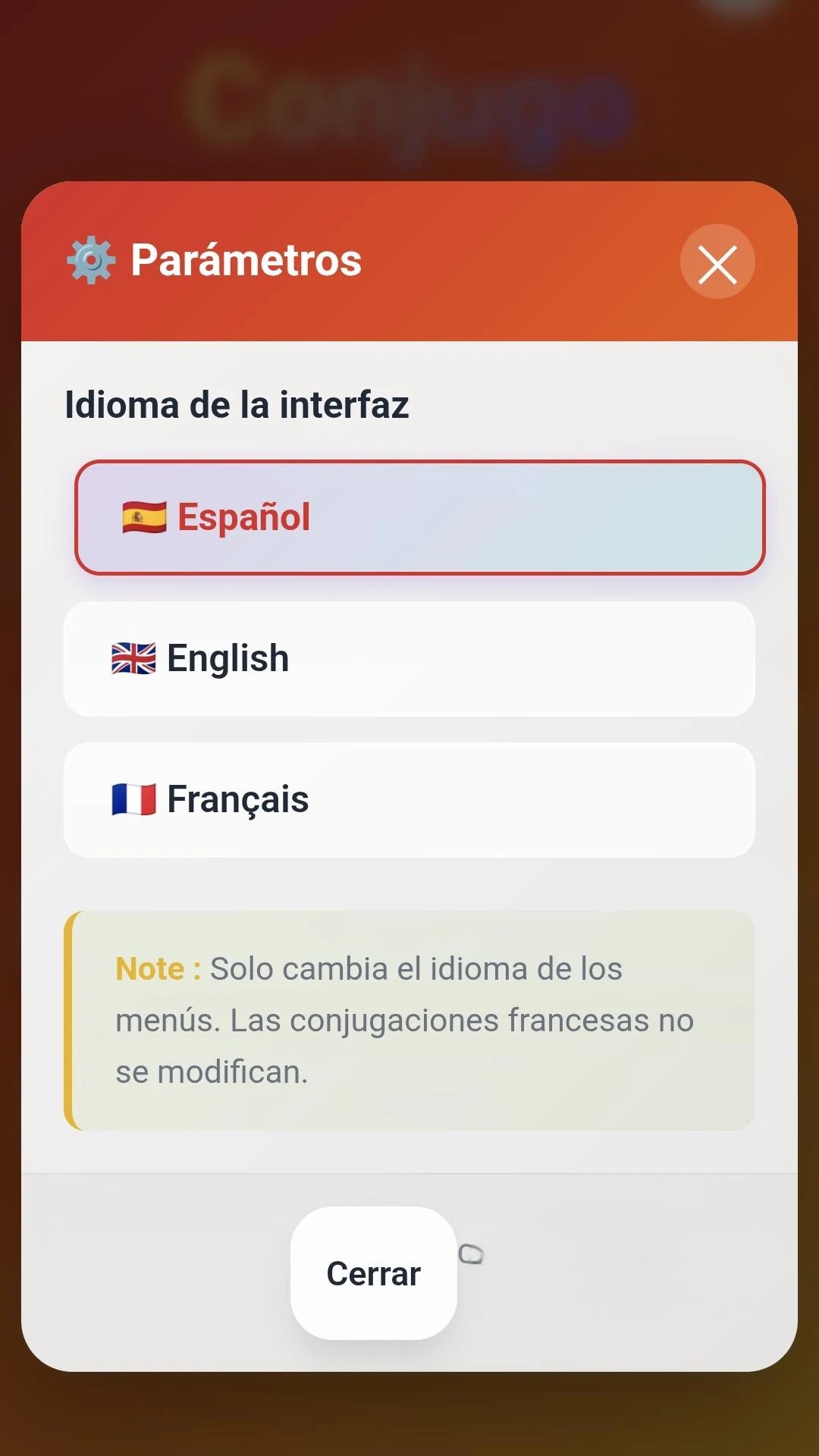 Conjugo Screenshot 2